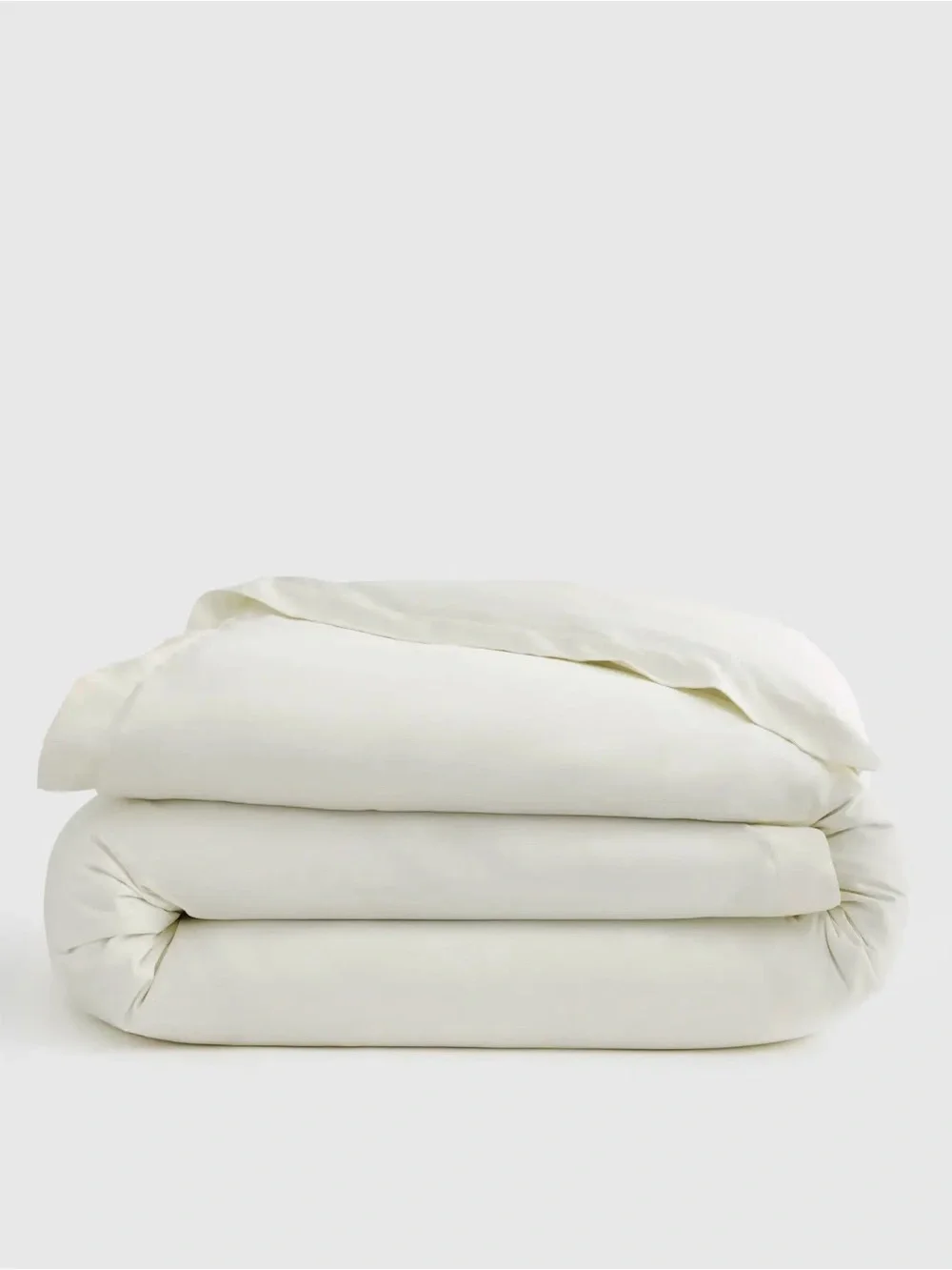 NWT Quince 700 TC Giza Cotton Sateen King Duvet Cover in Ivory